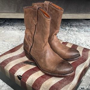 Vintage Shoe Company Pullon Short Western Tallulah Tan Boots